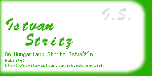 istvan stritz business card